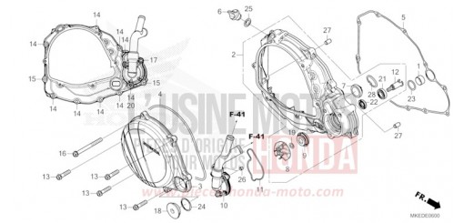 PANNEAU CARTER-MOTEUR D./POMPE A EAU CRF450RXN de 2022